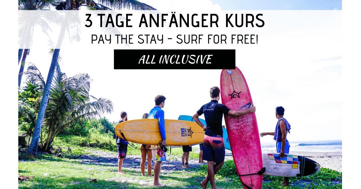 SurfWG Bali Surfcamp Anfängerkurs Surfen lernen auf Bali