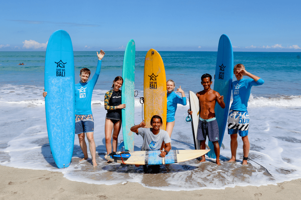 SurfWG Bali surf camp lets surf together surf guides and guest
