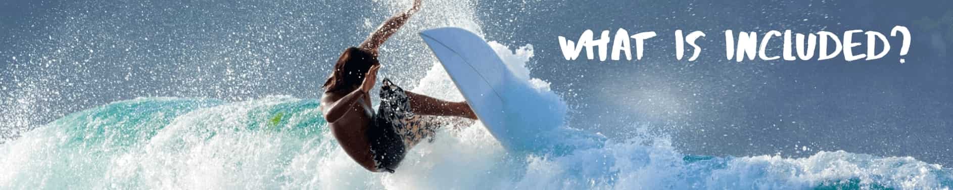 Surfer doing cutback Header what is included surfer SurfWG