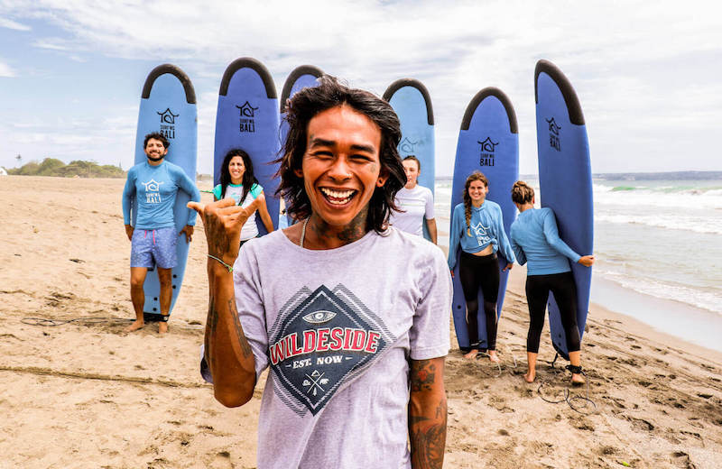 Surf guide Yudi in Surf WG Surf camp Bali